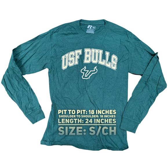 Vintage Tees - University of South Florida Bulls Logo Graphic Tee*SZ S/CH - Picture 2 of 4